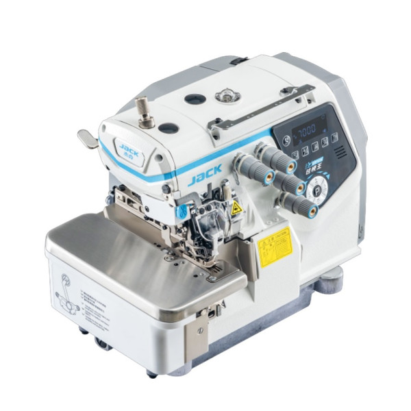 Jack C7-5-M04/435 Пятиниточный промышленный оверлок с чипом искусственного интеллекта и автоматическими функциями для средних и тяжелых материалов