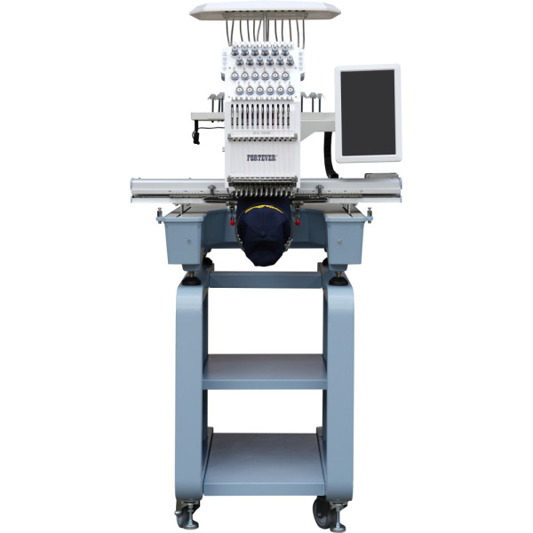 FORTEVER FT-1501R (600х400 мм) промислова одноголова вишивальна машина з 12-дюймовим дисплеєм та можливістю вишивки на головних виробах