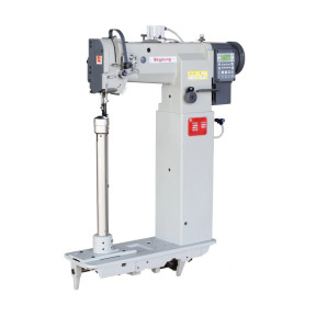 BEYOUNG BM-8365D Одноигольная колонковая машина с тройным механизмом подачи материала и встроенным серводвигателем 