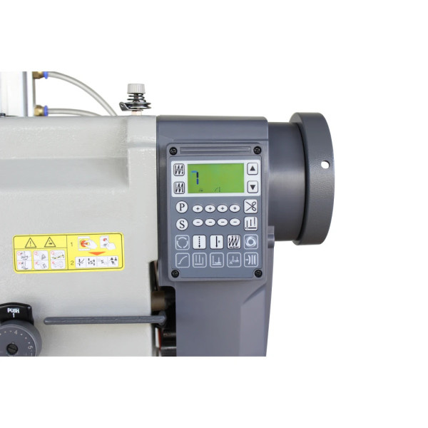 BEYOUNG BM-8365D Одноигольная колонковая машина с тройным механизмом подачи материала и встроенным серводвигателем