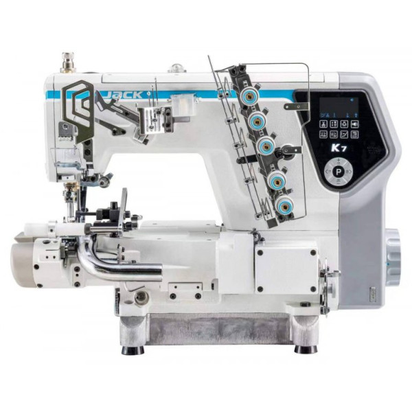 Плоскошечная машина Jack K7-UT2-33ACx364/PL с чипом искусственного интеллекта, для пришивки эластичной резинки.